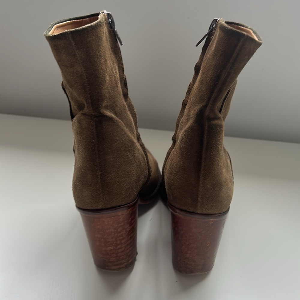 Zara Basic Suede Brown Boot Size 36 - image 4